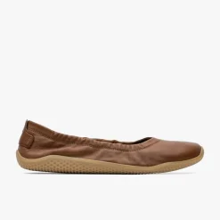 Vivobarefoot Asana Yin Ballerina Leather Womens – Tan