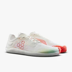 Vivobarefoot Primus Flow Womens – Bright White/Neon-Orange