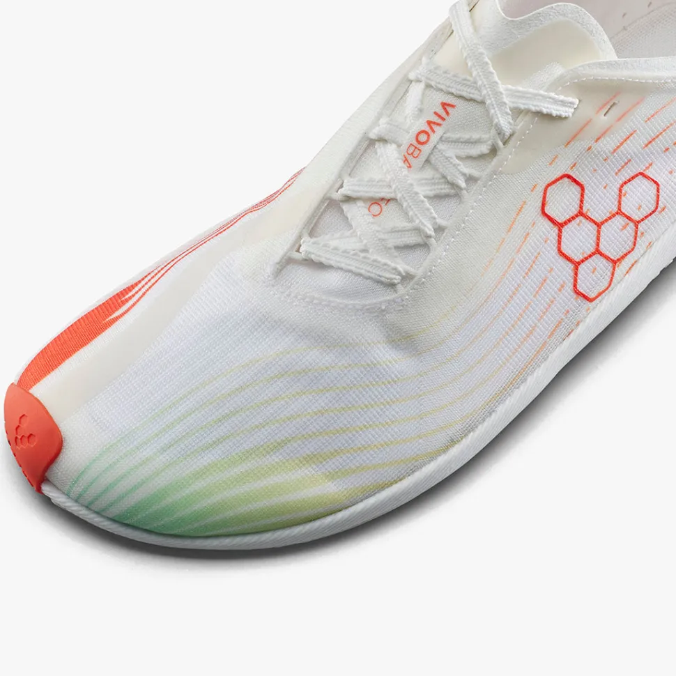 Vivobarefoot Primus Flow Womens – Bright White/Neon-Orange