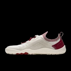 Vivobarefoot Primus Trail Knit FG Mens – Limestone/Rumba Red